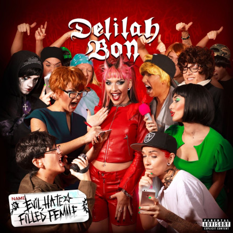 Delilah Bon - Evil, Hate Filled Female (Red / Neon Green Vinyl)